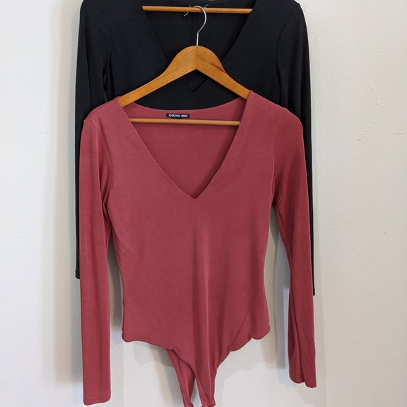 Gianni Bini bodysuit set black/clay SZ small - Picture 4 of 4